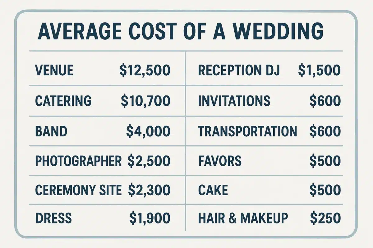 Average Cost of a Wedding
