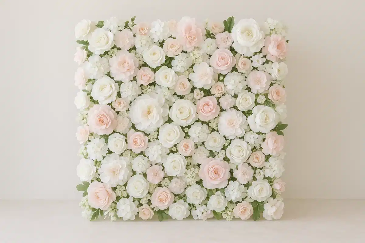 nano wedding flower wall