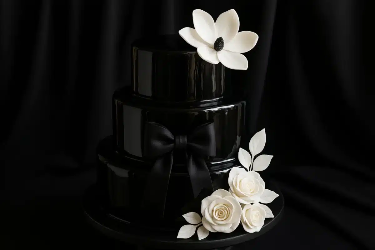mirror glaze wedding cake