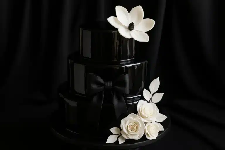 mirror glaze wedding cake