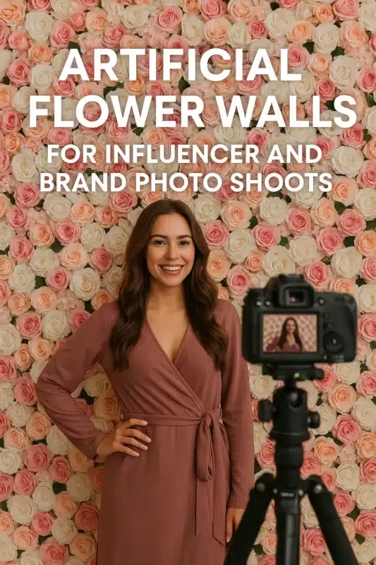 Artificial Flower Walls for Influencer and Brand Photo Shoots