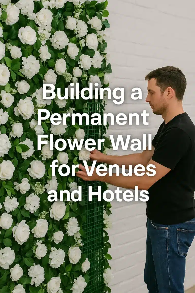 Construcción de un muro de flores permanente para locales y hoteles