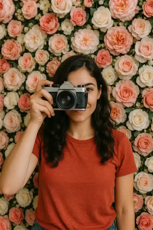 Creative Photography Ideas Using Floral Wall Backdrops