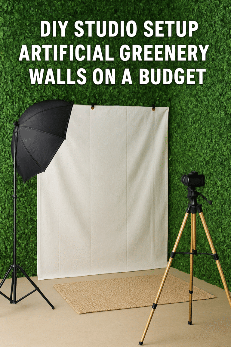 DIY Studio Setup: Artificial Greenery Walls on a Budget