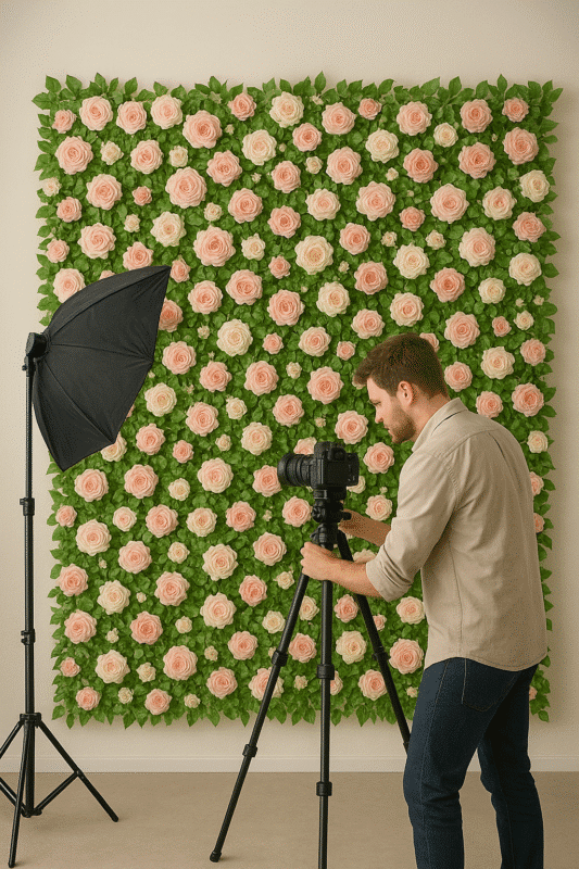 Event Flower Wall Installation