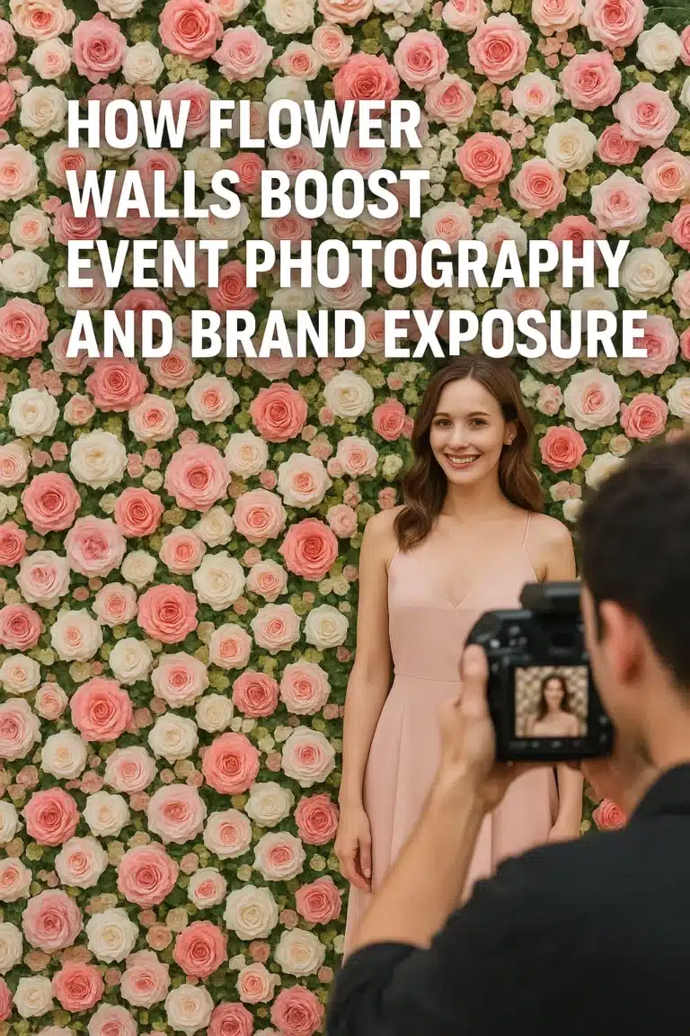 Cómo las paredes de flores potencian la fotografía de eventos y la exposición de la marca