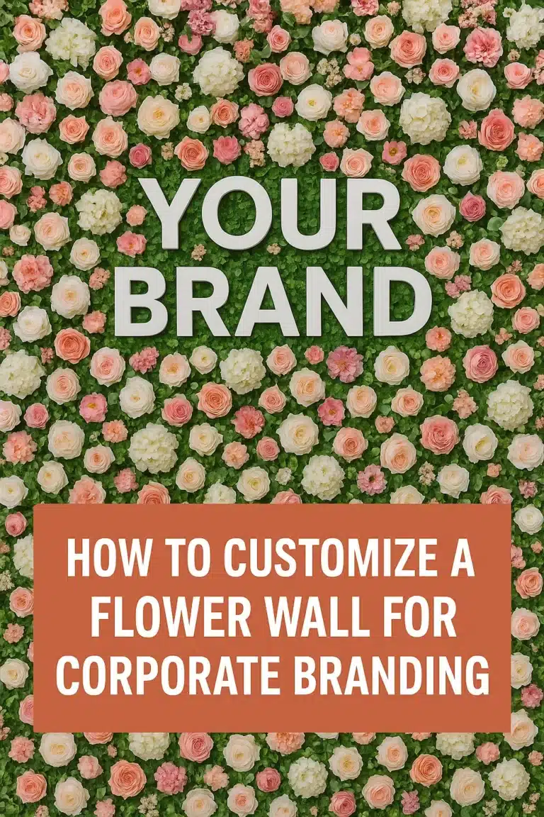 How to Customize a Flower Wall for Corporate Branding