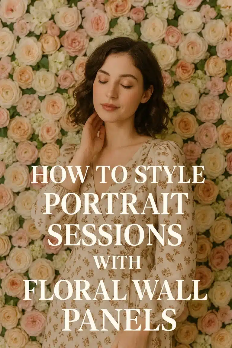 Cómo dar estilo a las sesiones de retrato con paneles murales florales