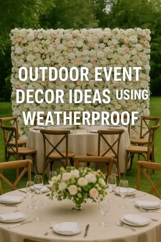 Outdoor Event Decor Ideas Using Weatherproof Flower Walls