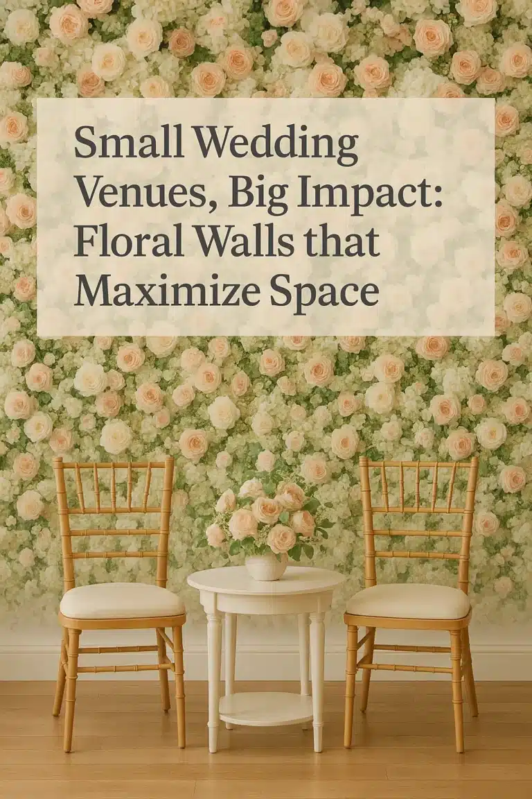 Pequeños espacios para bodas, gran impacto: Paredes florales que maximizan el espacio