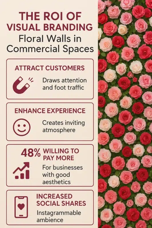 The ROI of Visual Branding: Floral Walls in Commercial Spaces