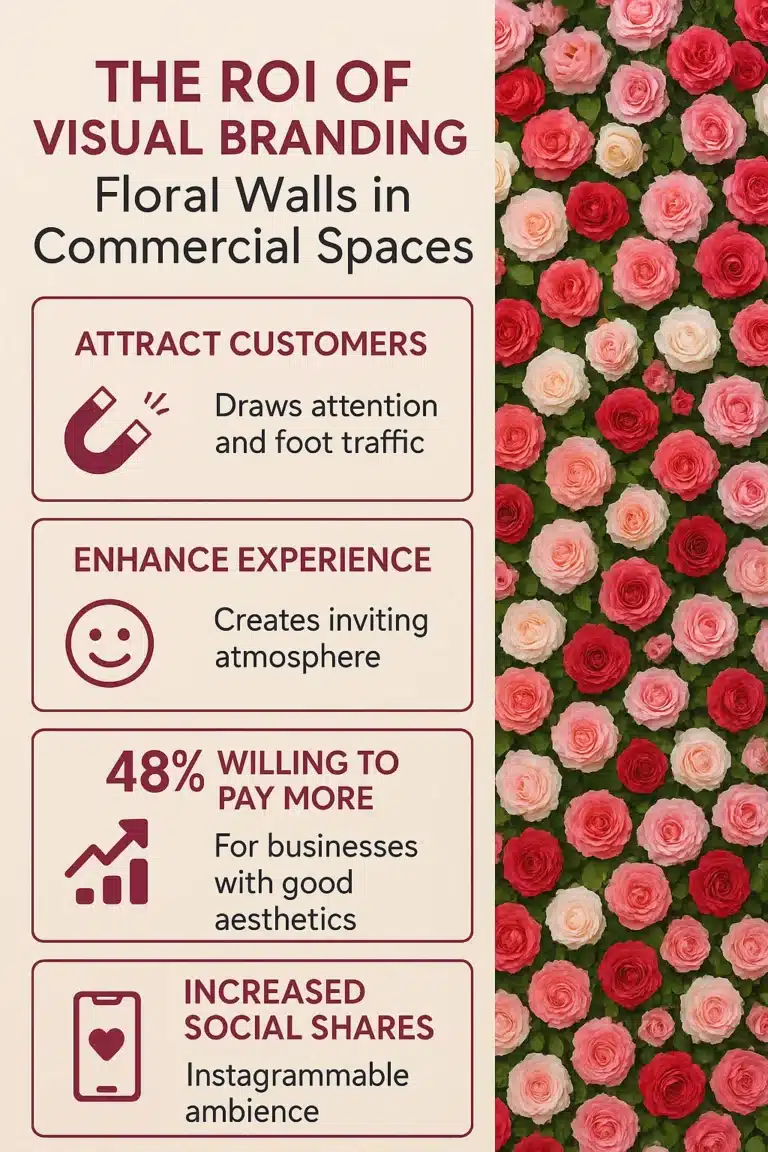 The ROI of Visual Branding: Floral Walls in Commercial Spaces