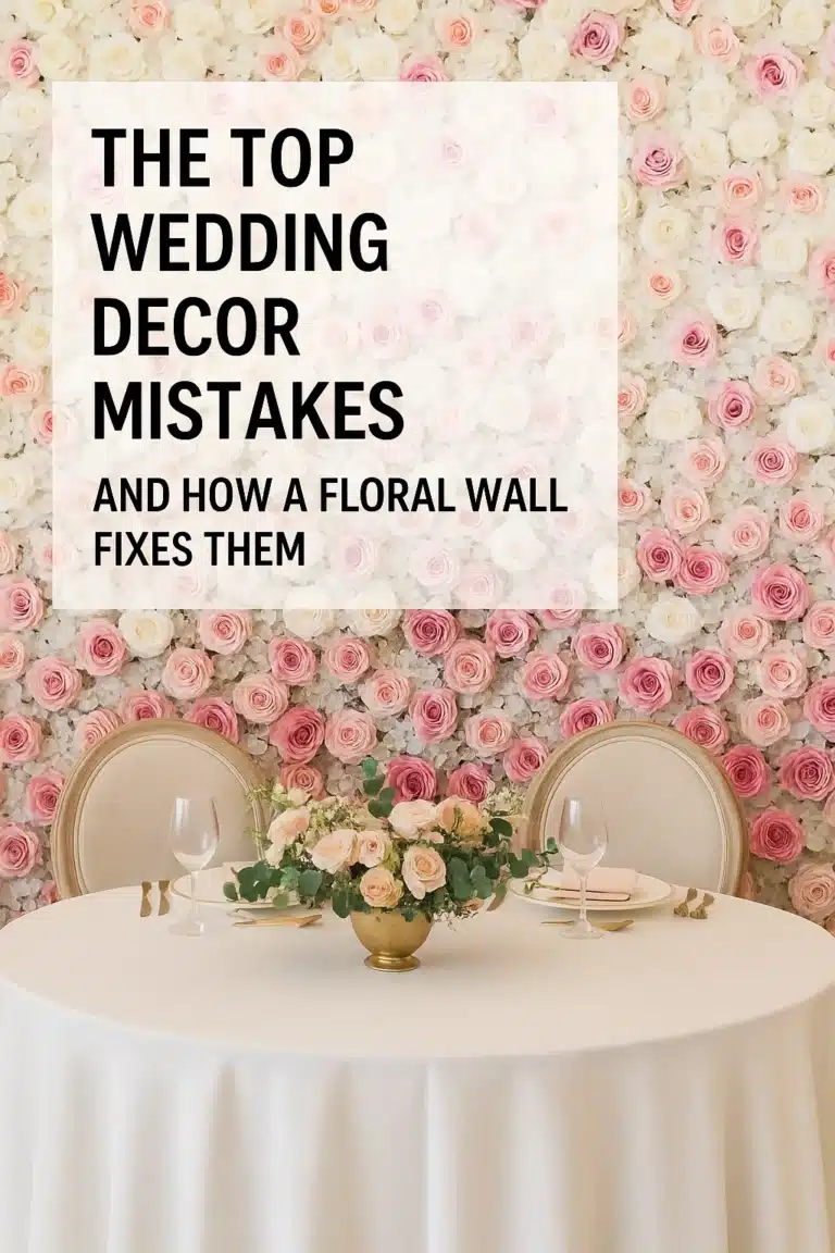 Los principales errores en la decoración de bodas y cómo solucionarlos con un muro de flores