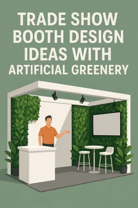 Trade Show Booth Design Ideas with Artificial Greenery