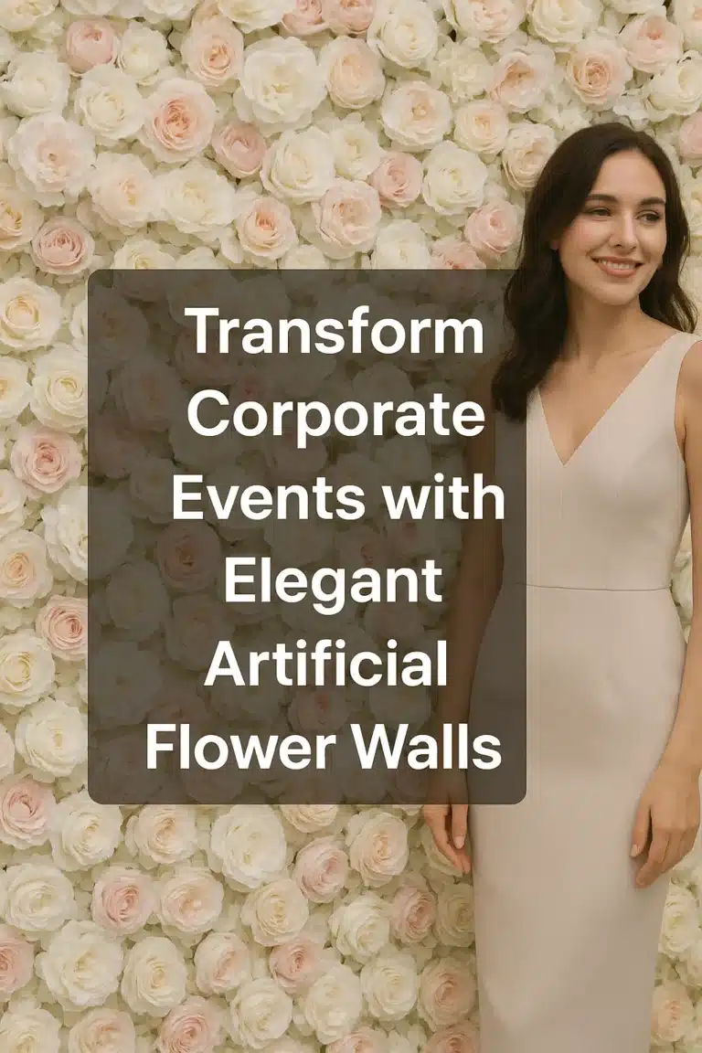 Transforme los eventos corporativos con elegantes paredes de flores artificiales