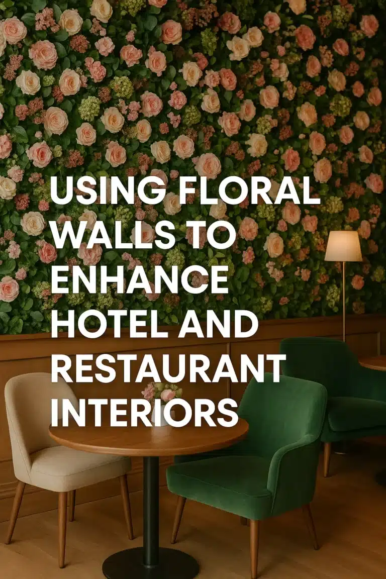 Paredes florales para realzar los interiores de hoteles y restaurantes